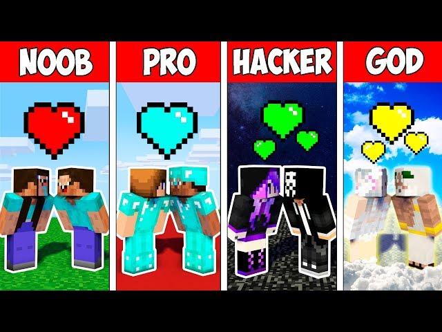 Minecraft NOOB vs PRO vs HACKER vs GOD : LOVE STORY in Minecraft Animation