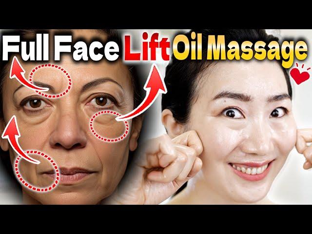 Full Face Oil Massage that Changes your Destiny in 10 days! Tighten and Brighten Mature Sagging Skin