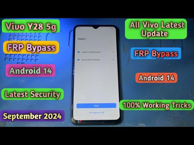 Vivo Y28 5g FRP Bypass Android 14 Latest Security 1 August Security 2024 || Vivo Y28 5g Bypass