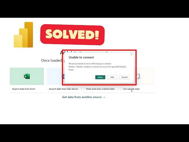 How to Connect Power BI to MySQL Database | Issue Solved!