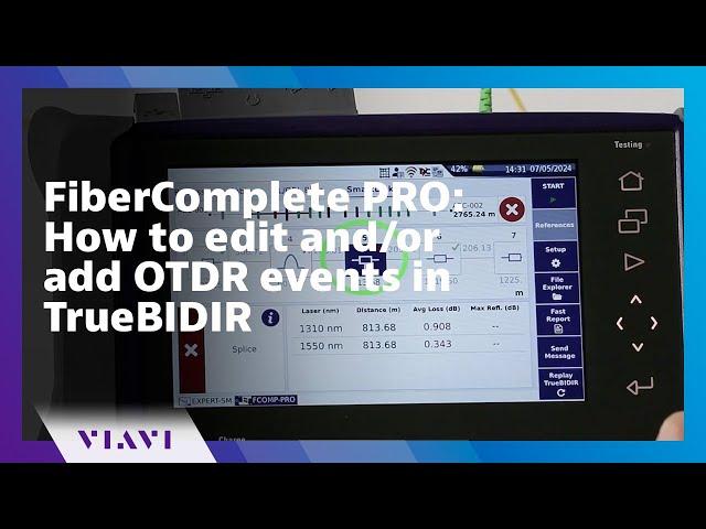 FiberComplete PRO: How to edit and/or add OTDR events in TrueBIDIR