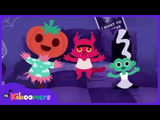 Five Little Monsters Jumping on the Bed - The Kiboomers Preschool Circle Time Halloween Song