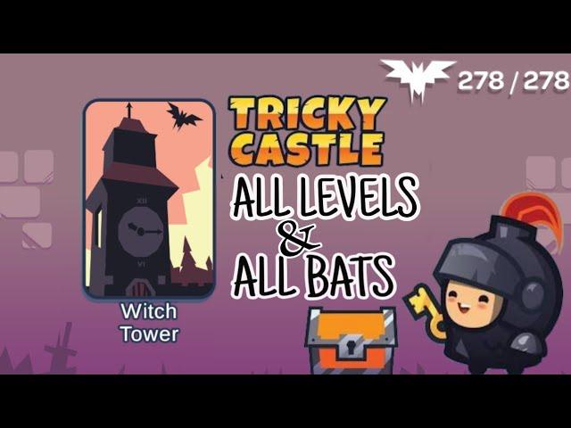 Tricky Castle witch tower ALL Levels and ALL Bats | Walkthrough | Android