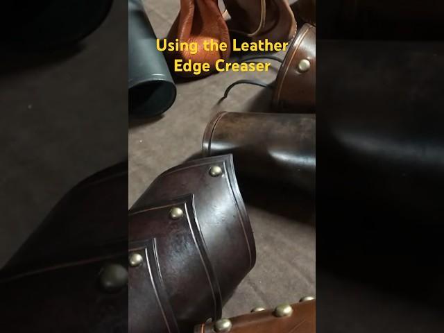 Using the Leather Edge Creaser #leather #handmade #armor