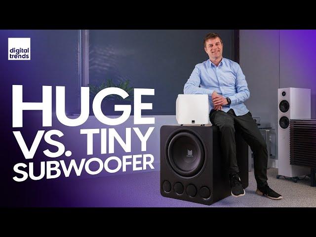 Huge vs. Tiny Subwoofer | Why You Need A Subwoofer for Home Theater, Music