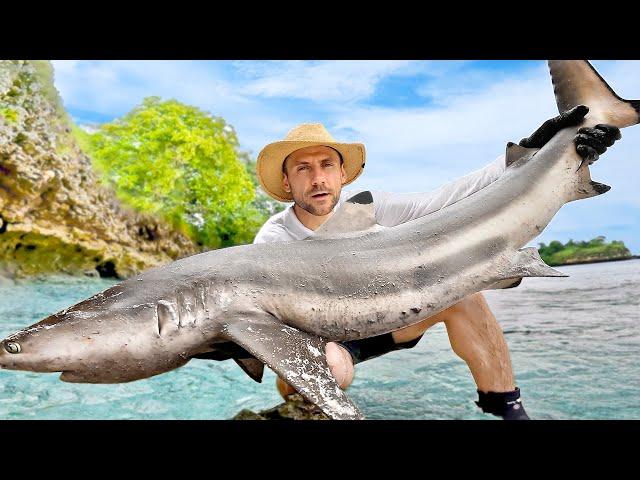 I WENT TO LIVE ON A DESIGNATE ISLAND. CAUGHT A SHARK. 24 HOUR SURVIVAL [Part 4]