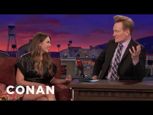 Elizabeth Olsen Teaches Conan Russian Curse Words | CONAN on TBS