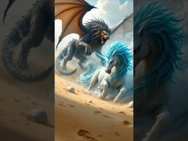 Epic Manticore-Unicorn Fusion: The Ultimate Beast of Myth and Magic!  Incredible Hybrid! #shorts