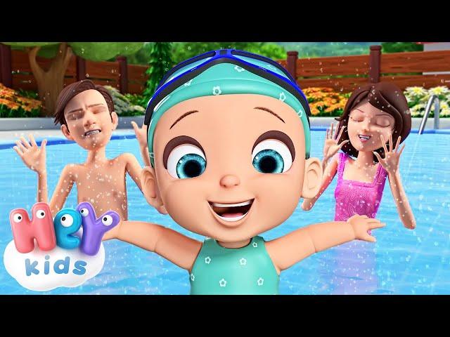 Swimming song for kids  Swim like a little fish | HeyKids - Nursery Rhymes