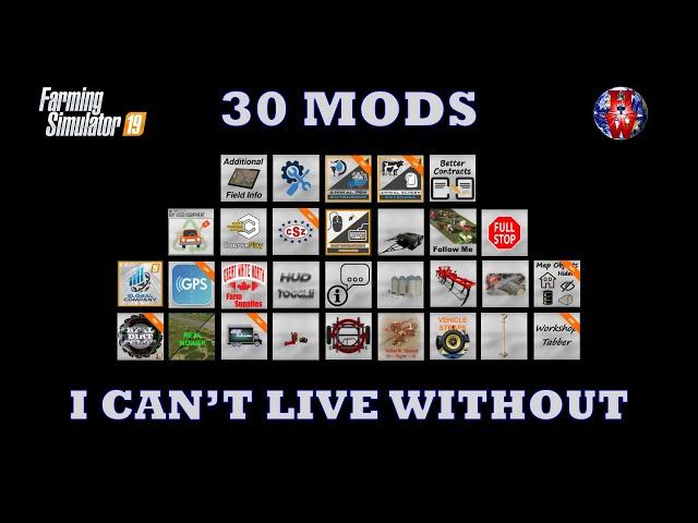 30 MODS I Can't Live Without - Farming Simulator 19 - FS19 tips