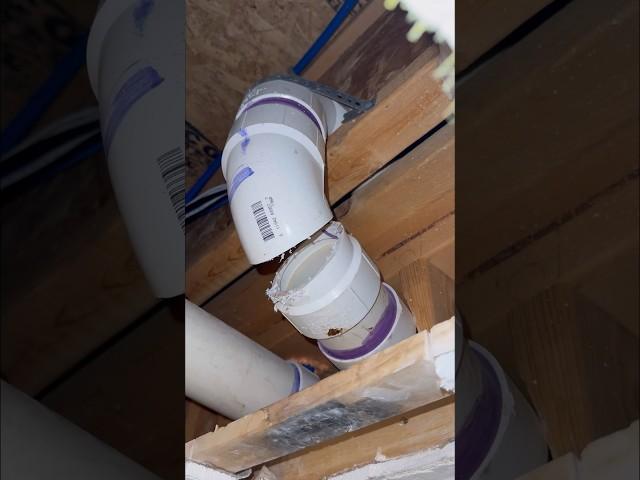 Difficult Plumbing Repair: Replacing A 3” PVC 90 #plumbing #shorts