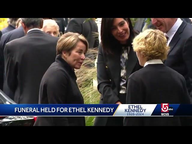 Kennedy family, politicians gather for funeral of Ethel Kennedy