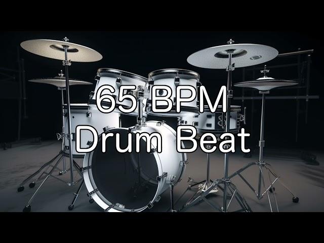 65 BPM Rock Drum Beat for Musical Practise