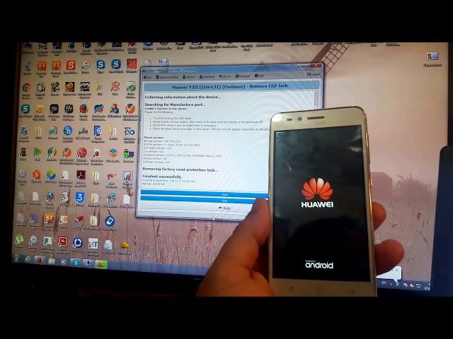 Huawei Y3II (LUA-L21) remove google account frp bypass.Chimera.