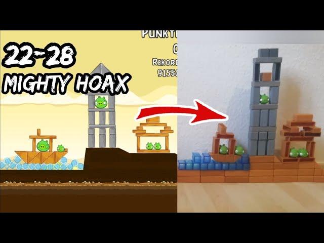 Angry Birds Classic game Level with Mattel pieces. Mighty Hoax 22-28. Part 13.