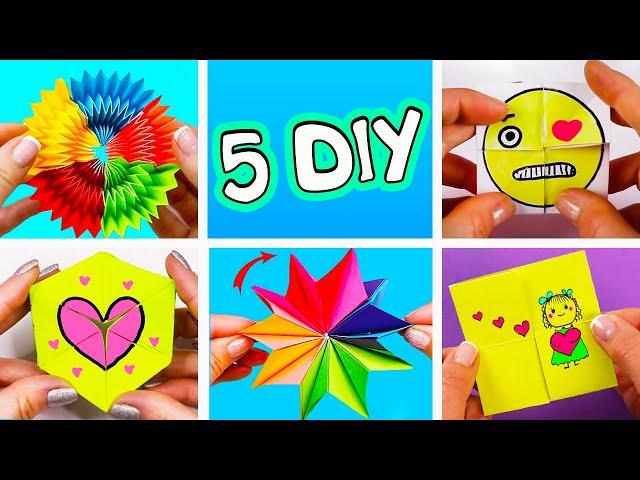 5 бесконечных антистресс игрушек из бумаги! 5 DIY fidget toys ideas