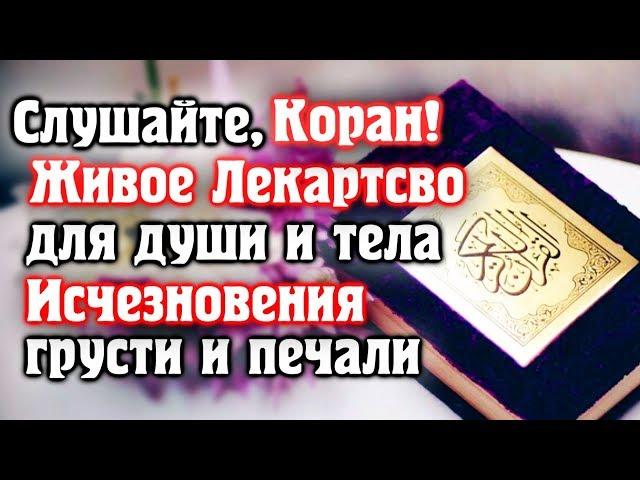 СЛУШАЙТЕ КОРАН, ИСЧЕЗНОВЕНИЯ ГРУСТИ И ПЕЧАЛИ  ЖИВОЕ ЛЕКАРСТВО ДЛЯ ДУШИ И ТЕЛА