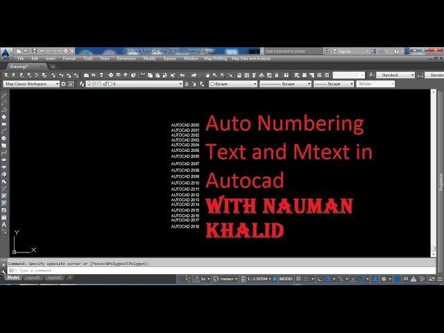 Auto Numbering Text and Mtext in Autocad