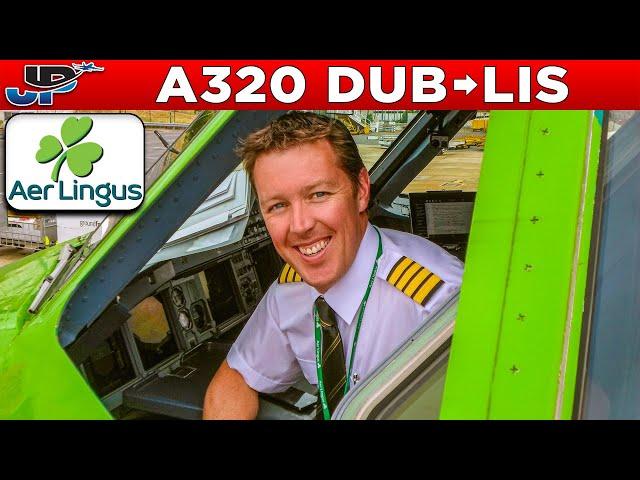 Aer Lingus Airbus A320 Cockpit Dublin to Lisbon