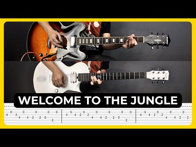 Welcome To The Jungle - Guns N' Roses | Tabs | Guitar Lesson | Cover | Slash + Izzy | Nova Go Sonic