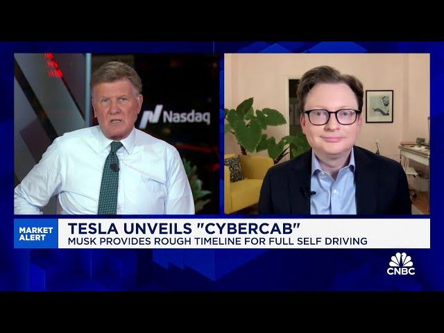 WSJ's Tim Higgins on Tesla's Cybercab robotaxi reveal: These kinds of events are for the faithful