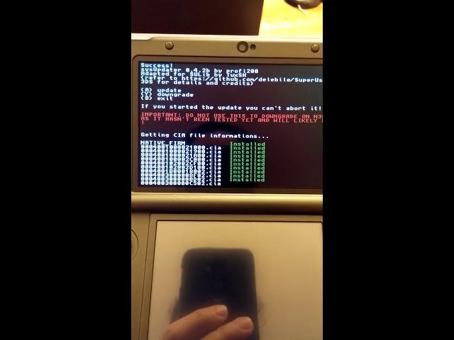 New Nintendo 3DS - N3DS 10.3.0-28U downgraded to 9.2.0-20U