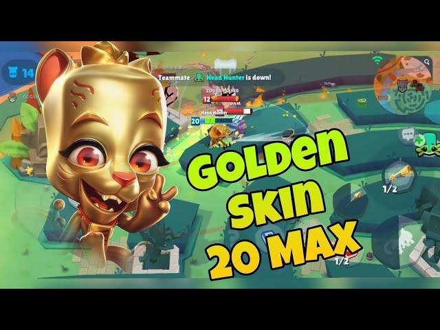 Golden Elaine Skin 20 Max Unlock Gameplay Zooba