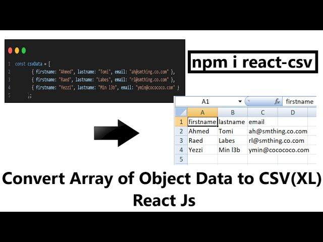 How to convert Text to Excel in React Js || How to convert Text to CSV file in React Js