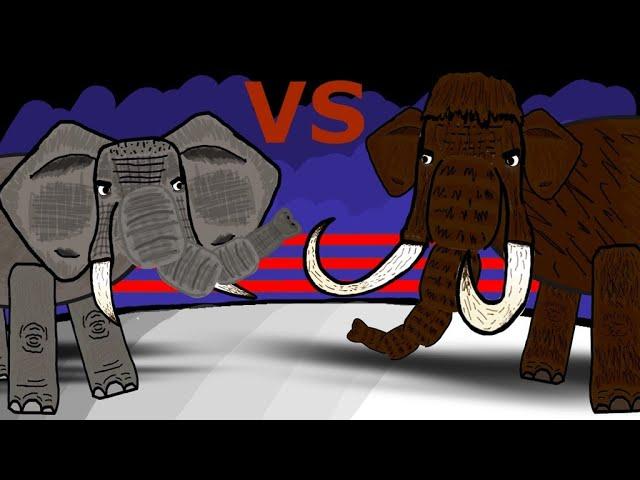 ELEPHANT vs WOOLLY MAMMOTH!!!