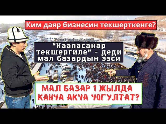 Мал базар 1 жылда канча акча чогултат? “Кааласанар текшергиле” - деди мал базардын ээси.