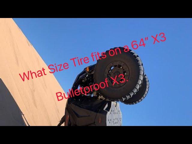 What Tire Size fits on a CanAm Maverick X3 64” DS MODEL