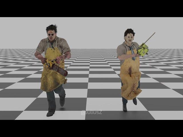 DBD vs TCSM LeatherFace animations comparison