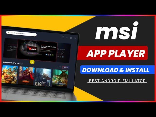 How to install msi app player On Windows | Download msi app player | Best Android Emulator 2023