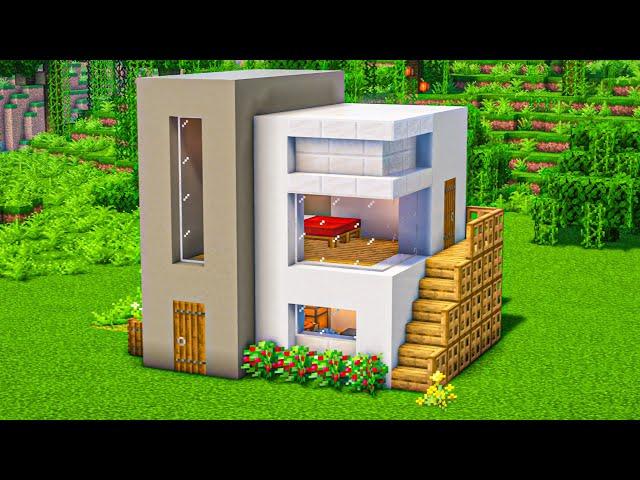 Easy Modern Starter House Tutorial - Minecraft