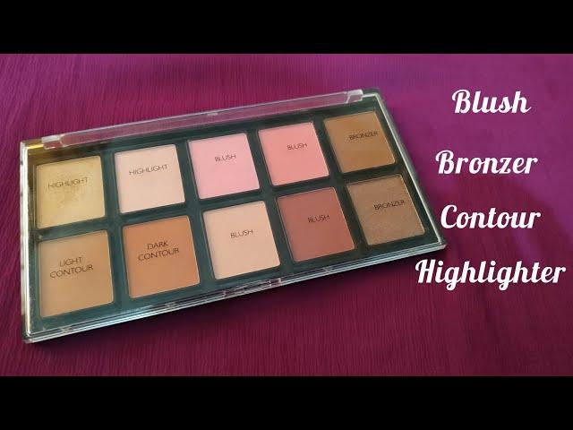 Chanlanya Blush, Contour, Highlighter& Bronzer palette review in Bangla | BV