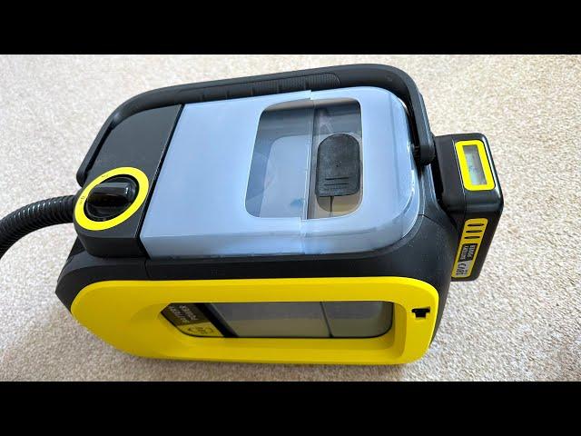 Karcher SE 3 18 Compact Battery SPRAY EXTRACTION CLEANER carpet cleaning test