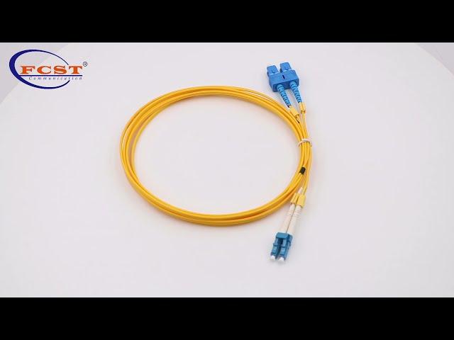 LCUPC-SCUPC Duplex Singlemode 3.0mm 1m PVC Patchcord