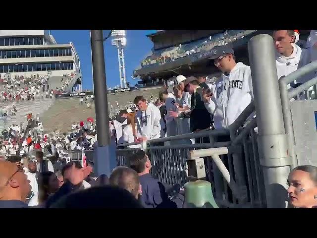 Penn State fans confront head coach James Franklin after Ohio State loss