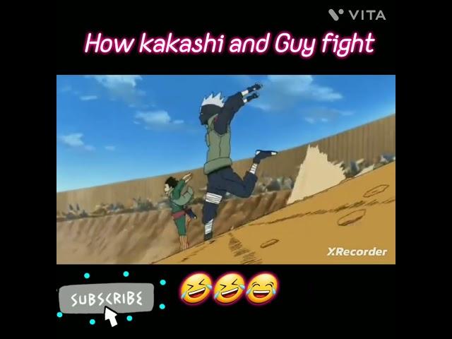 How kakashi and Guy fight #kakashi #anime #naruto #subscribe #support #animeedit