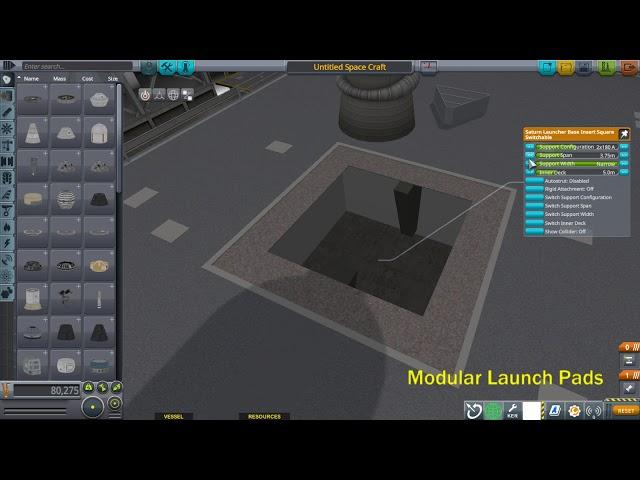 KSP Modular Launch Pads Dev Demo of New Switchable Saturn Pad Insert