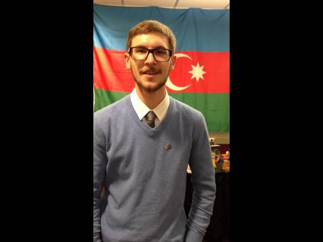 Azerbaijani American student Dzajar Quseinov(Cefer Huseynov)  Azerbaijan Festival November 2014 UMN