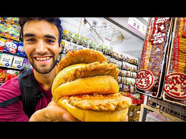 LIVING on DOLLAR STORE FOODS for 24 HOURS in TOKYO!