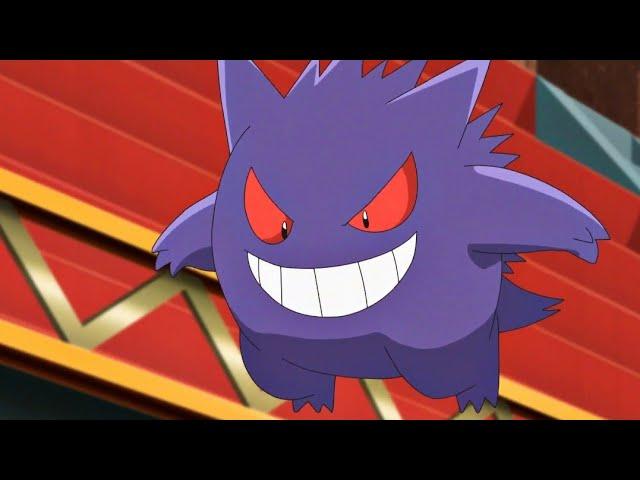 Gengar vs Electrode (DUB) - Ash vs Visquez - Pokémon Journeys: The Series