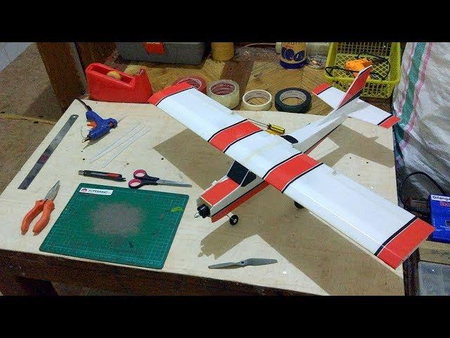 Tutorial Cara Membuat Pesawat RC Simple Cessna WS 75cm Untuk Pemula