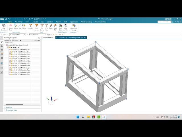 Tìm Hiểu Về Thiết Kế Khung Dầm Structure Design Trong NX # 1