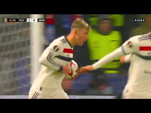 Rasmus Hojlund Goal Today, Viktoria Plzen vs Manchester United (1-2), All Goals Results/Highlights