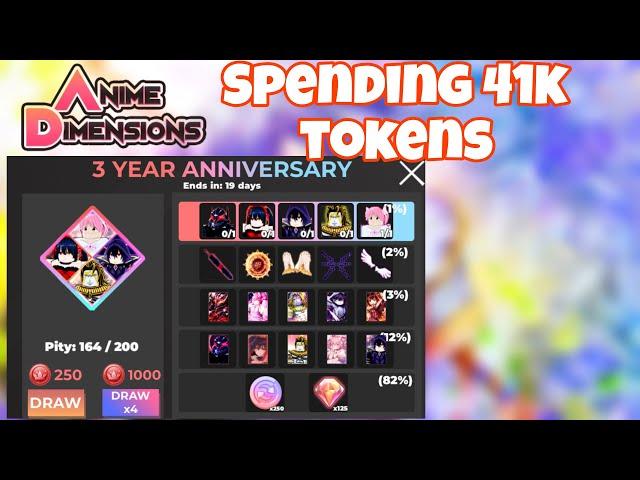 Spending 41k Raid Tokens On 3 Year Gacha In Anime Dimensions Simulator