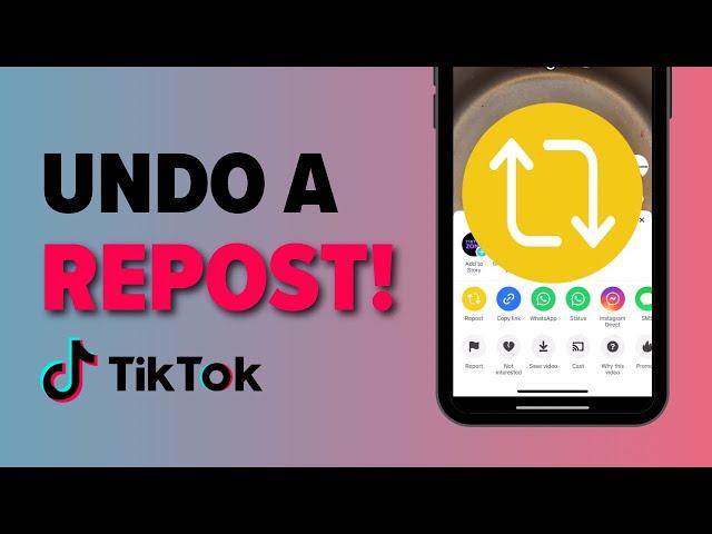 How to UN REPOST on TIKTOK