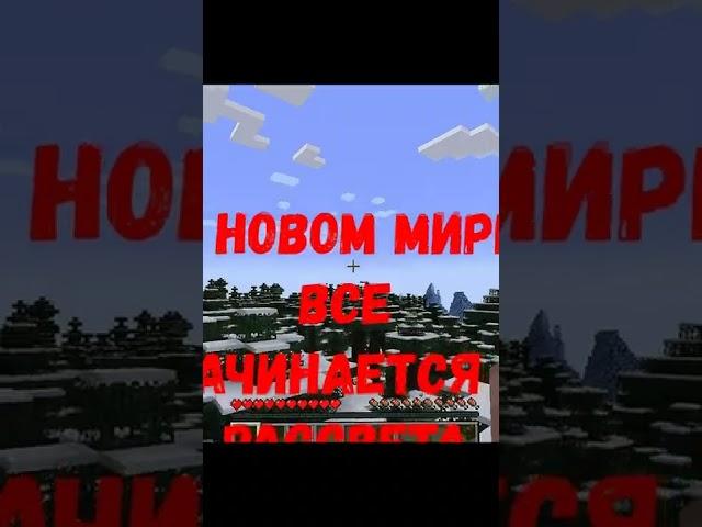 Интересный факт Майнкрафт для новичков! КОгда игрок создает новый ...#shorts #minecraft #minecraft