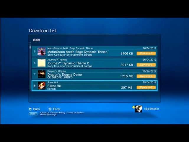 How to download content from your download list